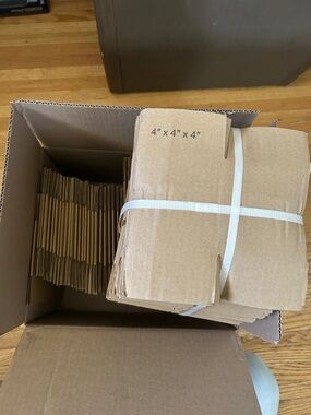 98 shipping boxes 4x4x4 cardboard